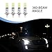 Neferta 4 PCS Car H1 LED Fog Lights, 12V 5050-12SMD 6000K Super Bright Anti-fog Strong Penetration Bulb, Plug and Play Waterproof Energy-saving Light Bulb Replacement, Universal for Most Cars (White)