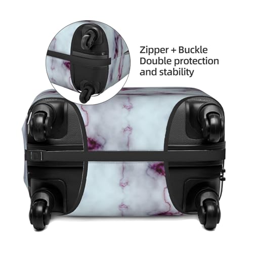 Purple Marble Texture Print Luggage Suitcase Cover Protector Luggage Washable Covers With Concealed Zipper4