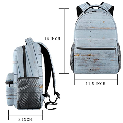 Sac à dos voyage bleu rustique avec porte-bouteille robuste