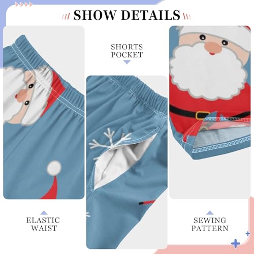 Boys' Pants Christmas Santa Claus Snowflake Long Bottom Jogger Pants Elastic Waist Trousers with Pockets S-XL4