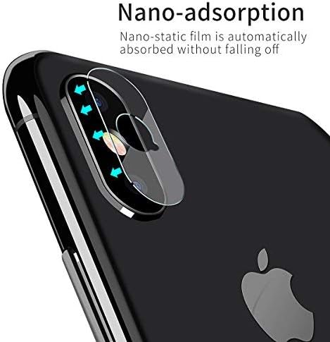 Bkayp Back Camera Lens Protector for iPhone X (3 Pack), Ultra-thin High Definition 9H Hardness 2.5D Bubble-Free Anti-Scratch Tempered Glass Camera Lens Protector Film for iPhone X/10 - Clear