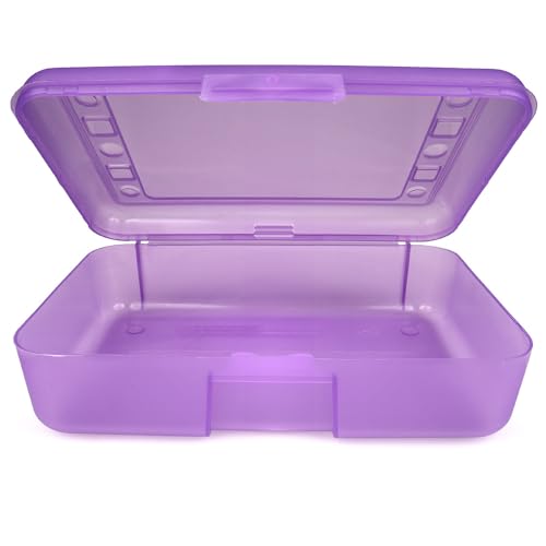 Image of Craft County Solid Color Pencil Box - Store All Your Art Supplies in 1 Convenient Location - 5 Vibrant Colors to Choose From