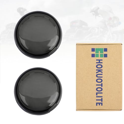Image of Turn Signal Lens Kit,Front /Rear Bullet Turn Signal Light Replacement Lenses Covers for Harley Sportster 883 1200 /Touring Road King Electra Glide Street Glide /Softail /Dyna /V-Rod,Smoke,2 PCS