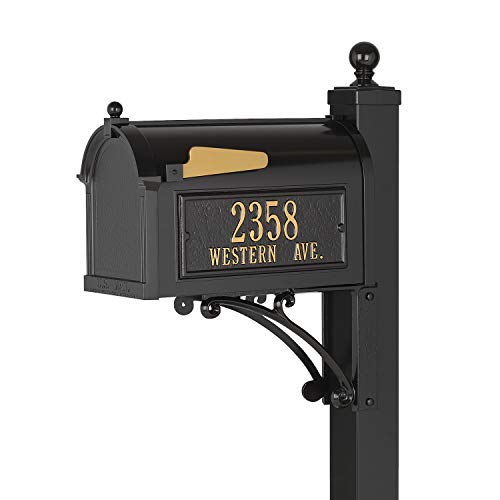 Whitehall Products 16536 Deluxe Mailbox Package, Black by Whitehall - Used condition - US$371.07