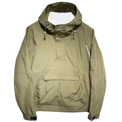 Mens Rain Jacket Waterproof Lightweight Windbreaker Outdoor Hiking Golf Running Hooded Pullover Hoodies with Pockets3