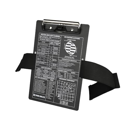 Pilot Aluminum VFR Kneeboard con clip metálico y soporte para bolígrafo