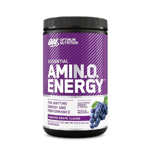 OPTIMUM NUTRITION Amino Energy Powder, Concord Grape, 270g, 30 Servings