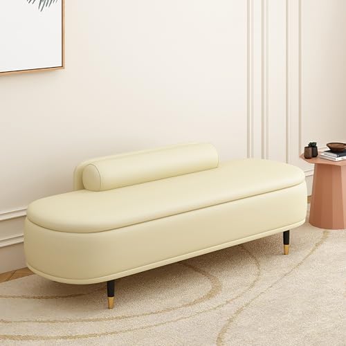 Banc rembourré avec dossier Chic Bei meuble polyvalent métal 100 cm - 2