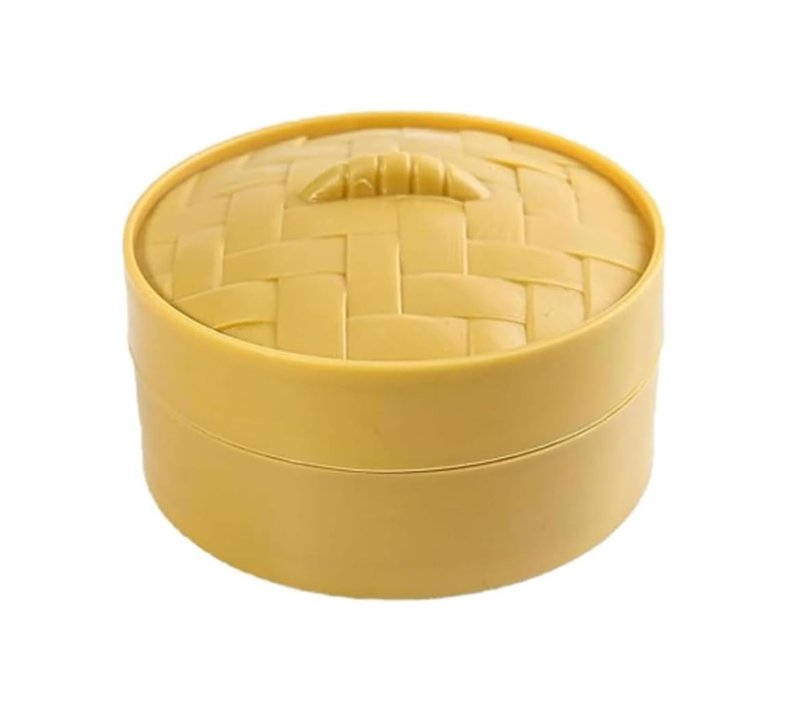KZUDZE 2 Pieces Squishy Toy,Dumpling Squishy,Includes Steaming Basket and Belly Band,Soft to the Touch,Slow Rebound,For Adult Home Office Desk Decor(Gold Powder Cyan+Gold-powder Purple)