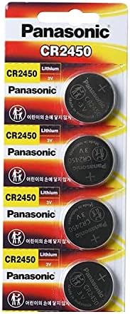 4pcs Panasonic Cr2450 3v Coin Lithium Battery, REMOTE KEYLESS ENTRY TRANSMITTER FOB Battery