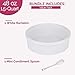 Souffle Dish Ramekins for Baking – 48 Oz, 1.5 Quart Large Ceramic Oven Safe Round Fluted Ramekin Bowl with Mini Condiment Spoon for Soufflé Pot Pie Casserole Pasta Roasted Vegetables Baked Desserts