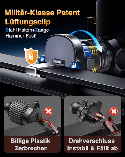 VANMASS 2026 Militärische Handyhalterung Auto Bombenfest Lüftungshaken Handy Halterung Auto Lüftung 100% Sicherer Griff Handyhalter… – Ansicht 3