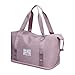 LINGSFIRE Faltbare Reisetaschen Duffle Bag Weekender Übernachtung Tasche Sporttasche Herren Damen Wasserdicht Reisetasche Groß Kapazität Umhänge Handtasche, für Sport, Fitnessstudio, Reisen (Rosa)