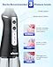 Water Dental Flosser, Portable Oral Irrigator with 300ML Water Tank, IPX7 Waterproof, Rechargeable, 4 Modes for Deep Teeth Cleaning, Travel-Friendly (Black)