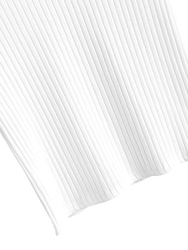 Sweatyrocks Women's Short Sleeve V Neck Solid Ribbed Slim Tee Shirt Crop Top White S #TOP3