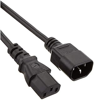 C2G 0.5 Metre 18 AWG Computer Extension Cord (IEC320C13 to IEC320C14) 1.5 Foot Kettle Lead/Power Cable, Black