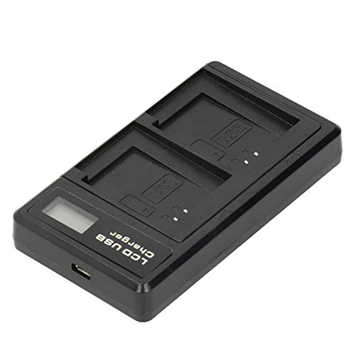 Cargador NB-13L dual para cámara que soluciona la falta de energía en exteriores vía USB con LCD