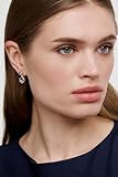 Karen Millen Crystal Dot Drop Earrings For Women (Silver/Dark Grey Crystal) - Image 3