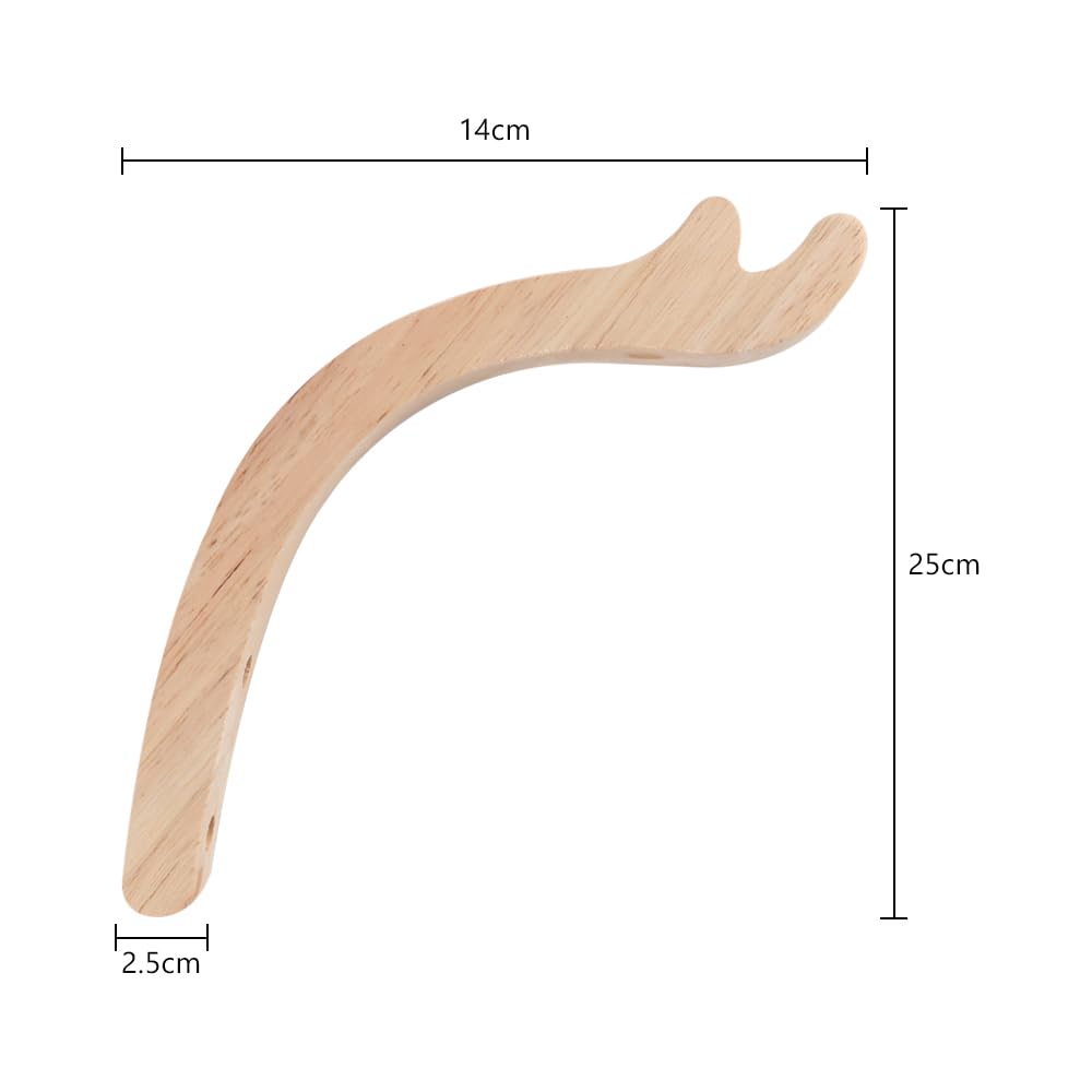 Confezione da 2 Ganci per Piante sospese in Legno con Staffa per Appendere vasi di Fiori, Ganci per cesti in Legno per Interni ed Esterni, Porta Piante da Giardino, Decorazione per la casa