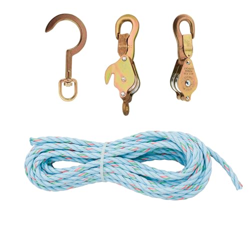 Klein Tools 1802-30S Block and Tackle with Cat. No. 268 Block, Made in USA