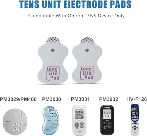 Image of AGAM Digital Therapy Machine Reusable TENS Unit Pads - Omron Life Long Electrode Replacement Pads, Strong Stick Gel, Universal Compatibility for Muscle Relief & Pain Therapy (6-Pack)