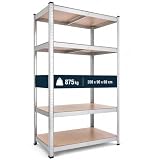 AREBOS scaffalatura | 90 x 60 x 200 cm | 875 kg portata | Sistema di facile installazione grazie a bussola