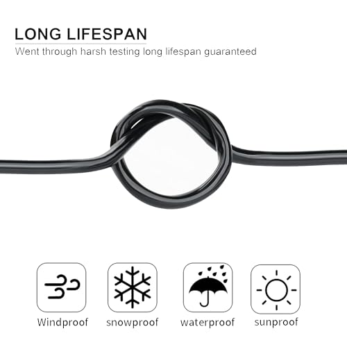 22 AWG 3×0.3mm² 3 Core 12V 24V Electrical Wire 25FT/7.62M, 22 Gauge 3 Conductor Wire Cable Stranded Tinned Copper PVC 22/3 Wires for LED Strips Lighting, Outdoor Cable, Automotive, CE Listed - Image 3