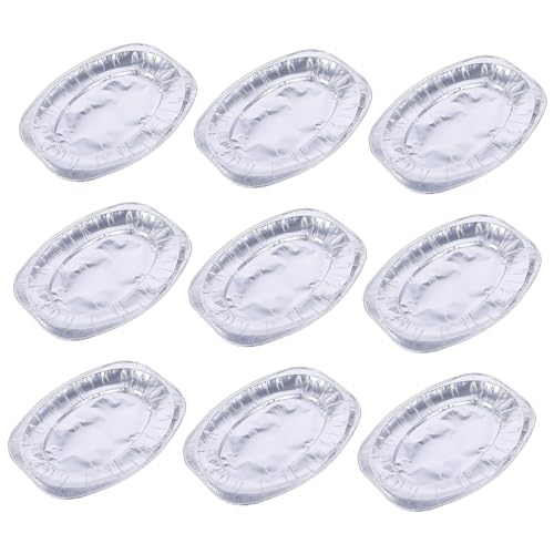 Alipis 10 Piezas Bandejas de Aluminio Desechables Bandejas para Barbacoa y Hornear de Aluminio para Uso Cocina y Parrillas