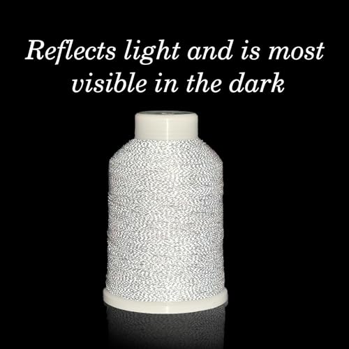 Image of Reflective Embroidery Thread, Reflective Sewing Thread, Each Spool of Machine Sewing Polyester Thread is 1000M(1094Y), Sewing Machine Thread for Sewing, Repairing