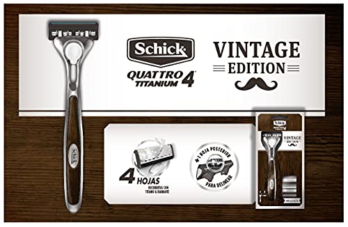 Wilkinson Sword Quattro Herren Rasierer Vintage Edition - für ein klassisches und hochwertiges Rasurerlebnis - Image 3