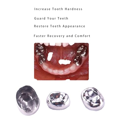 Image of 5PCS Stainless steel Dental Teeth Crown Mandibular Teeth D Premolar Crown for Teenage to Guard First Teeth (ELL4)