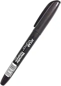 Caneta Marcador Permanente Ponta Chanfrada Secagem Rápida Para Plástico, Vidro Metal Azul Preta ou Vermelha (Preto)