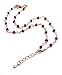 SIFRIMANIA Miraculous Virgin and Divine Mercy Scapular Necklace Red Crystal Handmade Chain (Burgundy)
