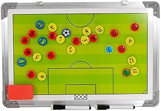 HONP Double-Sided Placa Treinador Tático, Portátil de Alumínio de Futebol/Futebol Estratégia Prancheta Magnética, placa de Treinamento jogo com Write-Limpe Caneta e Borracha