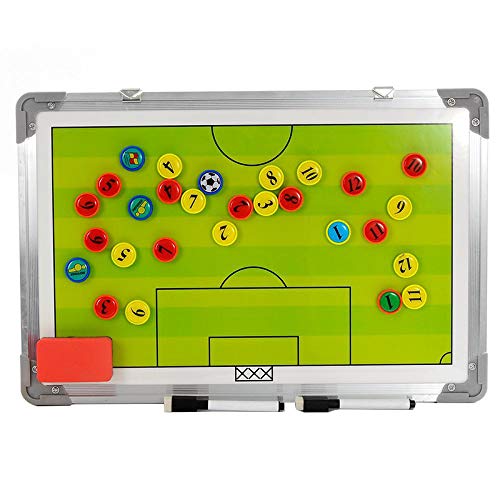 HONP Double-Sided Placa Treinador Tático, Portátil de Alumínio de Futebol/Futebol Estratégia Pranche