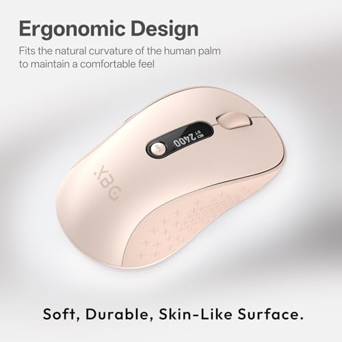 Image of XBG B15Pro Tri-Mode Wireless Bluetooth Mouse with LED Display for Laptop