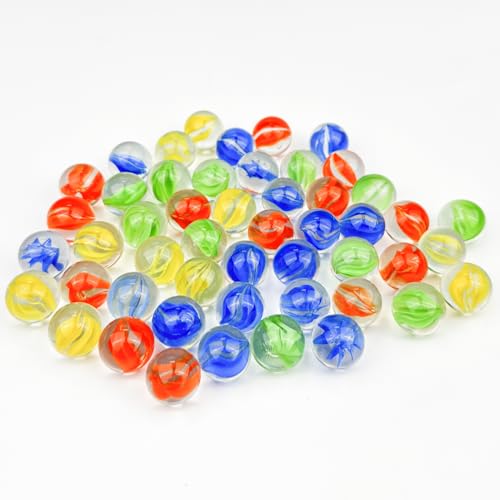 Elsrantor Lot de 150 Billes Enfant, Bille Multicolore, Petites Verre, Billes de Verre Rondes pour Jeux de Marbre, Bricolage et Décoration de la Maison,...