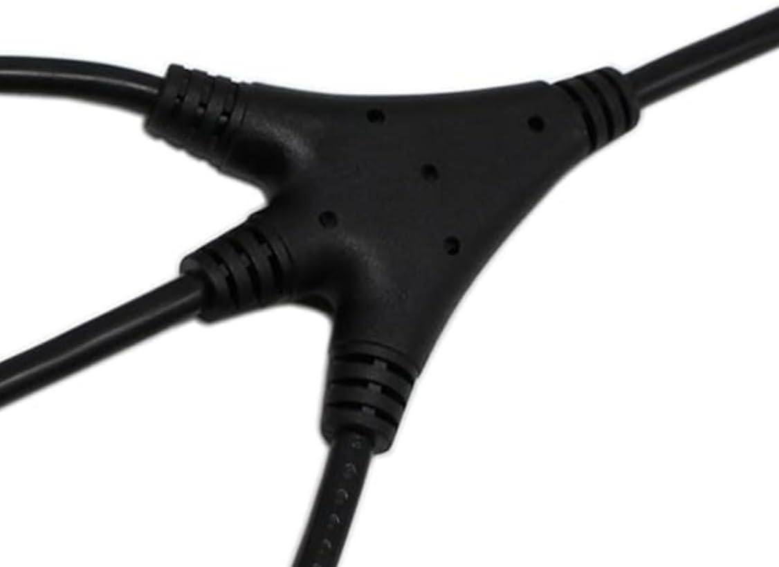 3 Way Outdoor Extension Cord Y Splitter - 90 Degree Angle US Flat Plug 1 to 3 Y Split 3-Prong Cord Extender, 16AWG Waterproof Extension Cable US Power Strip, 2ft (5-15P to 3 * 5-15R, 2ft/0.6m)