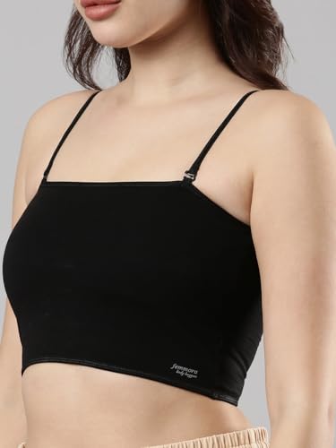 Image of Femmora Body Hugging Crop Top, Soft and Comfortable Cotton Fabric and Adjustable Shoulder Strap and Detachable Cookie Pad, for Women, Pack of 1