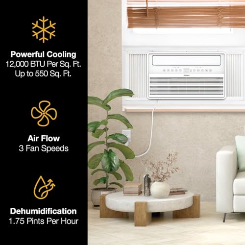 Image of Whirlpool 12,000 BTU Window Mounted Inverter Air Conditioner with Quiet