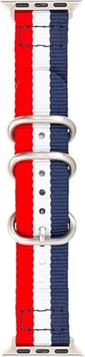 Bigben Connected - Bigben Connected NATO AP Watch Armband, 38/40/41 mm, silberfarbene Schnalle