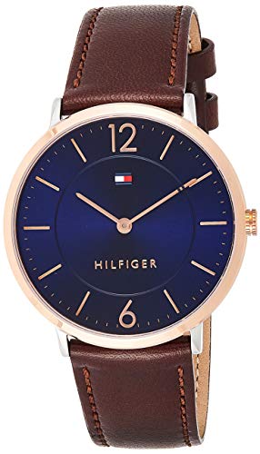 Tommy Hilfiger Men's Sophisticated Sport Stainless Steel Quartz Watch with Leather Strap, Brown