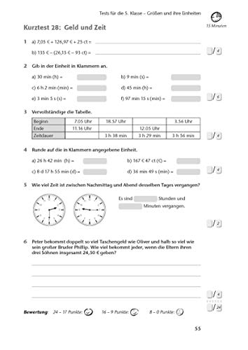 Fit in Test und Klassenarbeit – Mathematik 5./6. Klasse Gymnasium: 72 Kurztests und 16 Klassenarbeiten (Königs Lernhilfen)