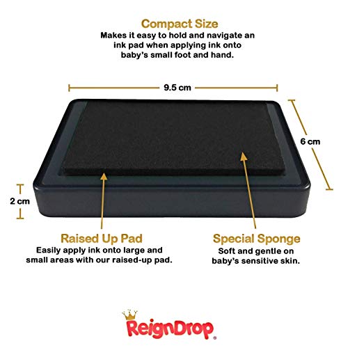 Reigndrop Ink Pad For Baby Footprint, Handprint, Create Impressive Keepsake Stamp, Non-Toxic And Acid-Free Ink, Easy To Wipe And Wash Off Skin, Smudge Proof, Long Lasting Keepsakes (Purple) #TOP1