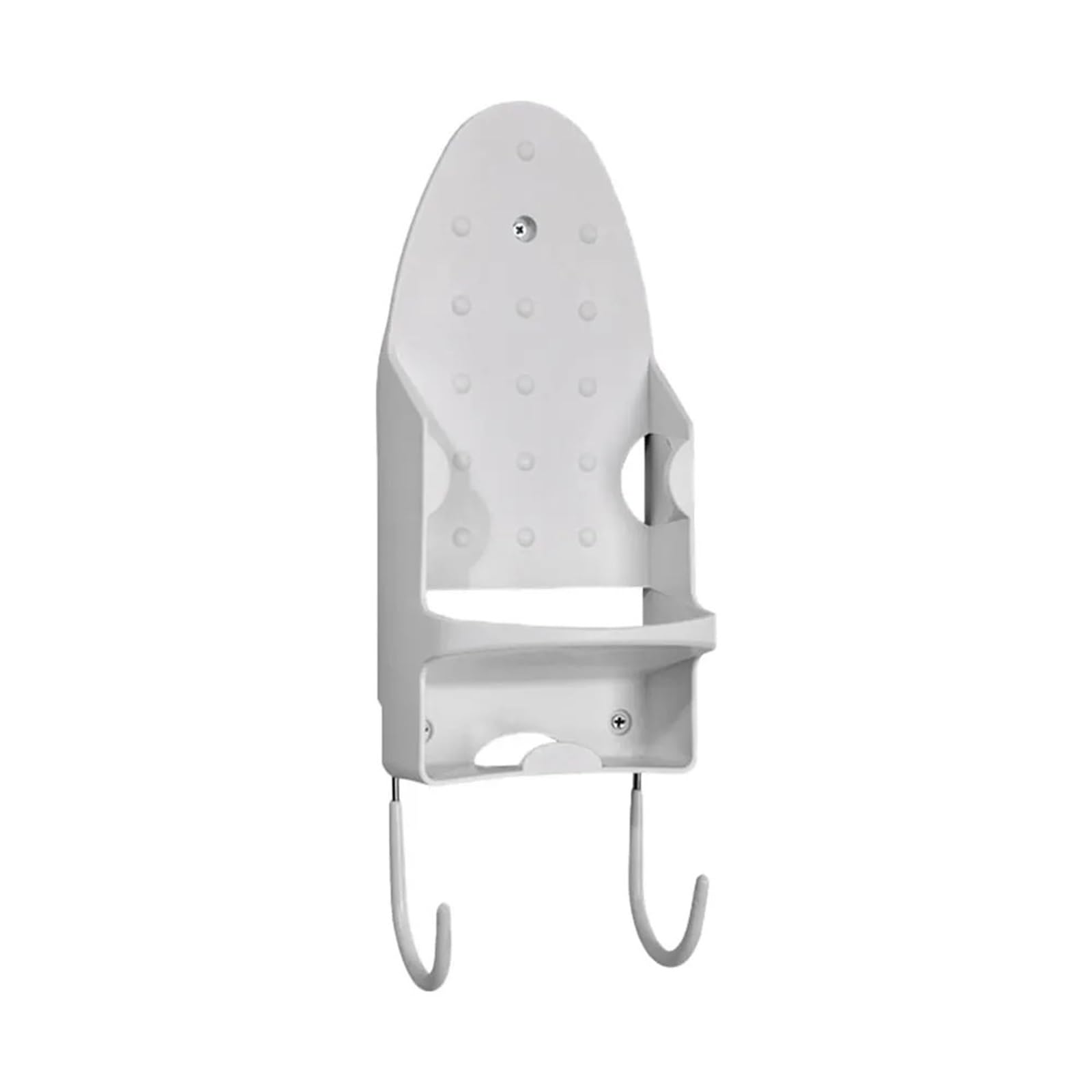 Porta ASSE da Stiro con Ganci Rimovibili Appendiabiti in Ferro Montato a Parete for Mobile Lavanderia(White)