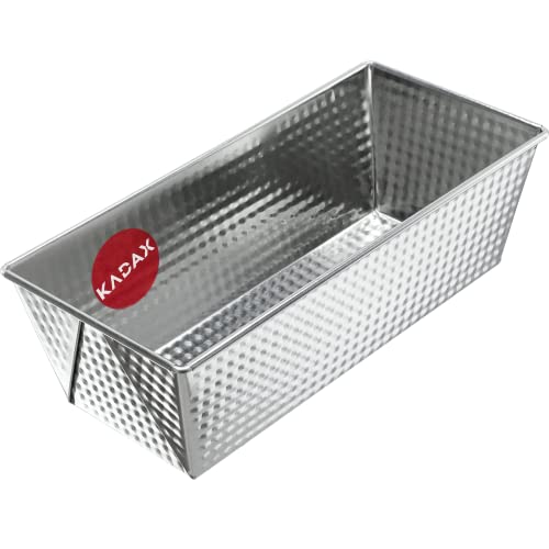 KADAX Cantura da forno rettangolare, forma della scatola in lamiera, forma della torta reale con strato anti -hub, panetteria, stampo per torta, teglia, forma di pane quadrata (25,5 x 12 cm, argento)