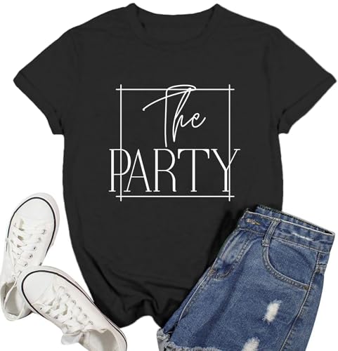 Ascrazy Bride Shirt for Women Wife of the Patry T-Shirt Bachelorette Party Tee Bridesmaid Tops Black