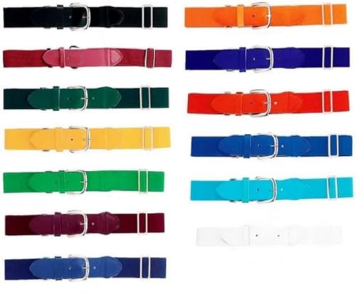 Martin Sports Dozen (12) Adult Baseball/Softball Adjustable Belts, 1.5