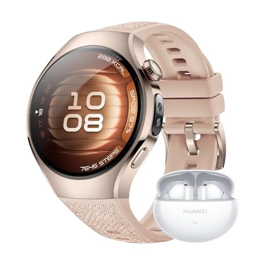HUAWEI WATCH 5 Smartwatch Beige 42mm 904L Stainless Steel + Freebuds 6i White, Smartwatch for Real-Time Fingertip Blood Oxygen, up to 7 Days Battery Life, eSIM, iOS & Android