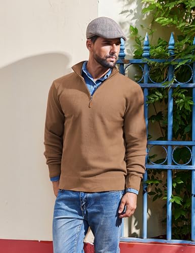 Robe pull à col montant zippé manches longues vêtement chaud hiver - 4